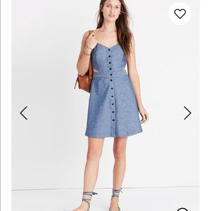 Madewell Chambray Cutout Cami Minidress